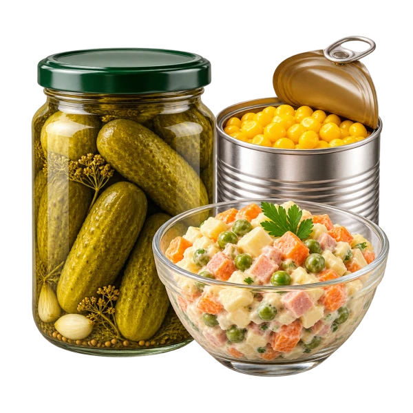 Консервы, соленья и готовые продукты