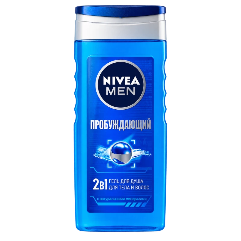 Гель для душа NIVEA MEN Пробуждающий 2 в 1 для тела и волос