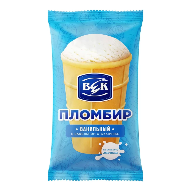 БЗМЖ Мороженое ВЕК пломбир ваниль стакан