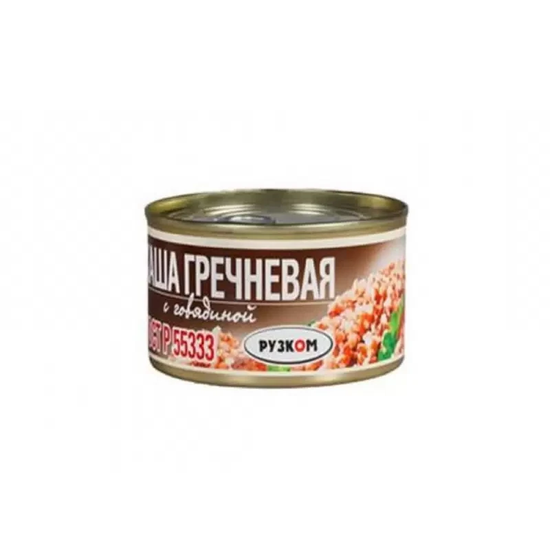 Каша гречневая с говядиной ГОСТ Рузком