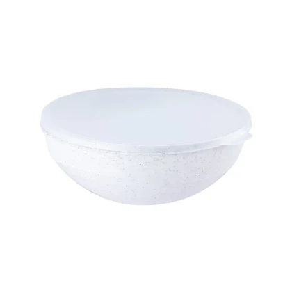 Миска Granite с крышкой белая
