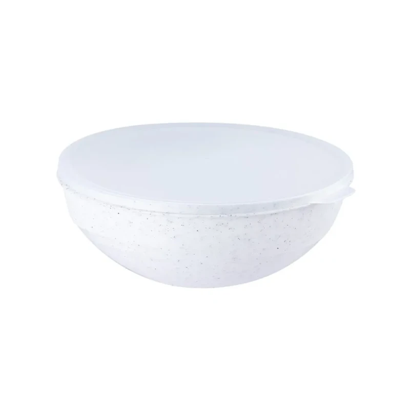 Миска Granite с крышкой белая