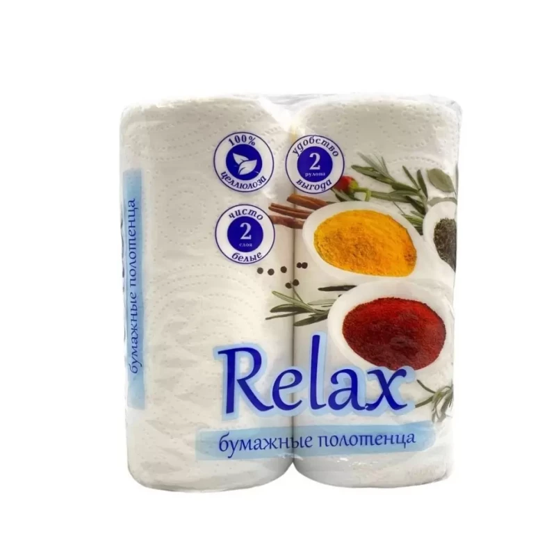 Полотенце бумажное Relax 2 слоя 2 рулона