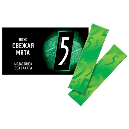 Жевательная резинка Five Свежая мята без сахара
