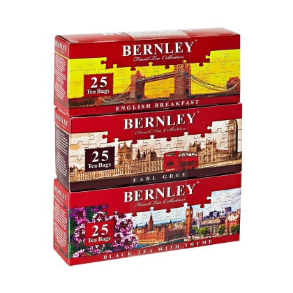 Чай Bernley English Breakfast, Earl Grey и с чабрецом