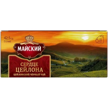 Чай Майский «Сердце Цейлона» чёрный пакетированный