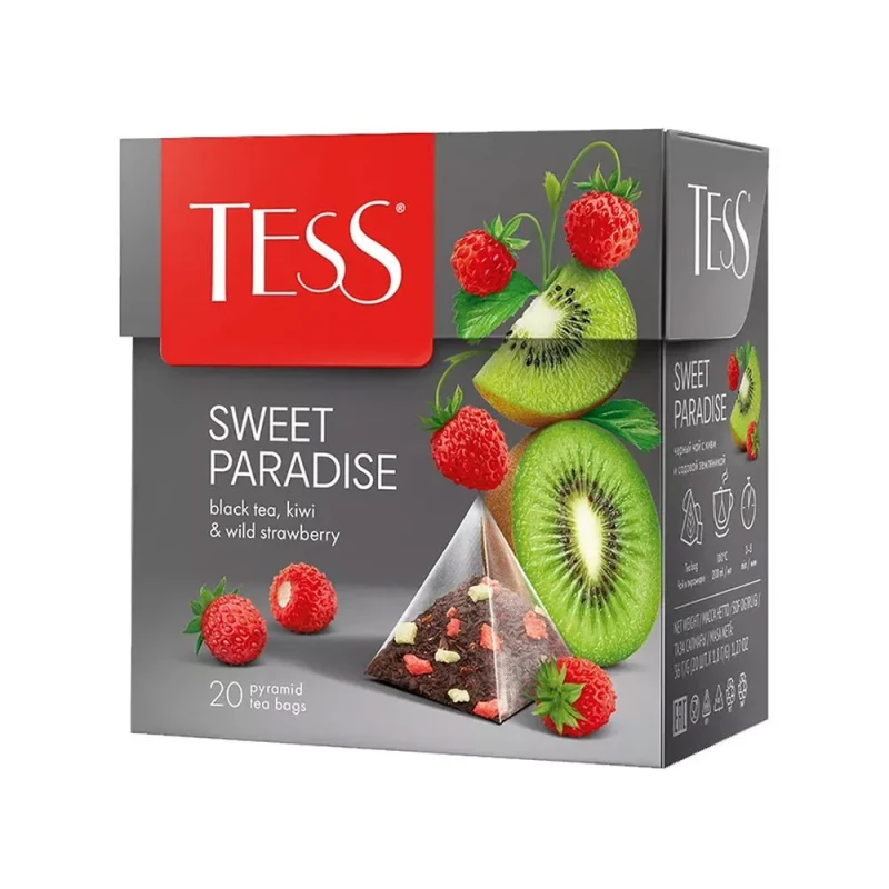Чай TESS Sweet Paradise черный с земляникой и киви