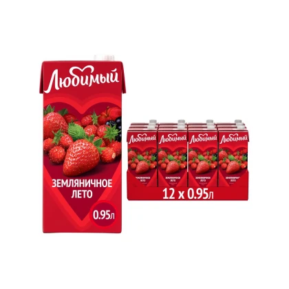 Напиток сокосодержащий Любимый Земляничное лето