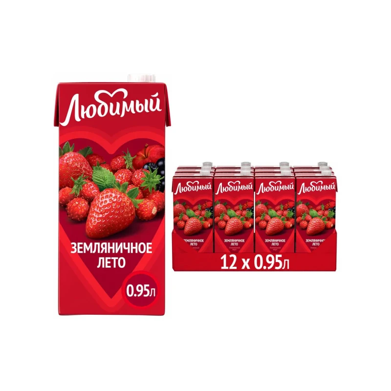 Напиток сокосодержащий Любимый Земляничное лето