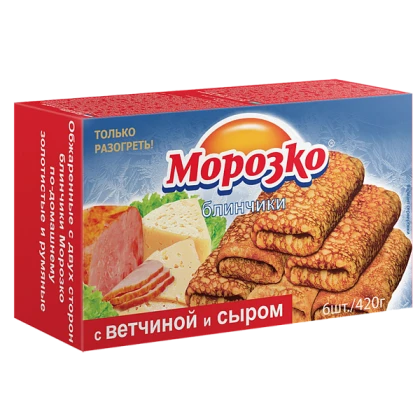 Блинчики Морозко с ветчиной и сыром