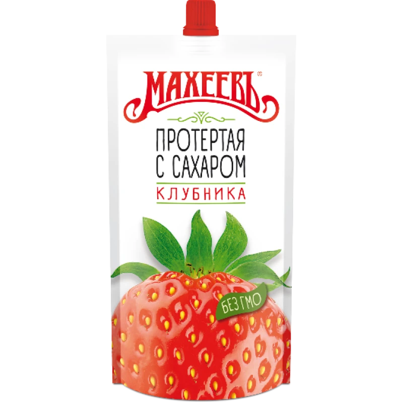 Клубника протертая с сахаром Махеевъ