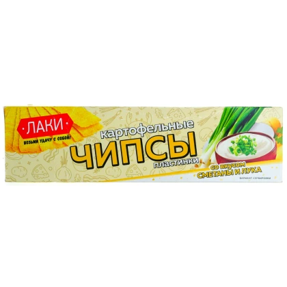 Чипсы Лаки Сметана с луком