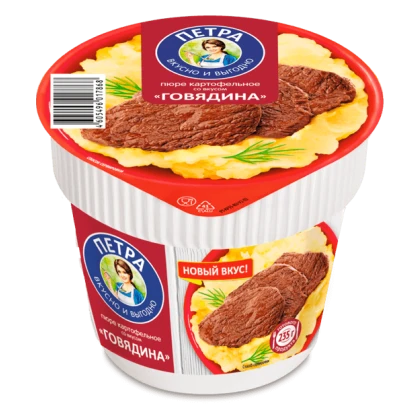 Пюре картофельное Петра со вкусом говядины