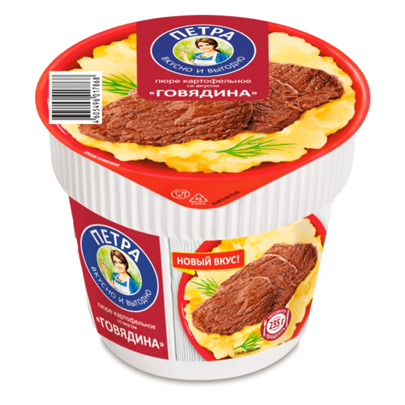 Пюре картофельное Петра со вкусом говядины