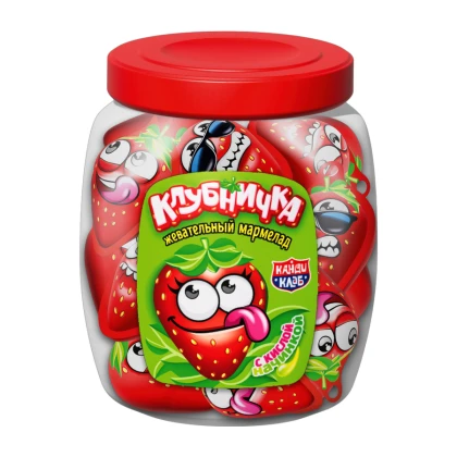 Мармелад жевательный Канди Клаб Клубничка с кислой начинкой
