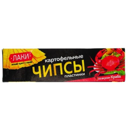 Чипсы картофельные Лаки со вкусом краба