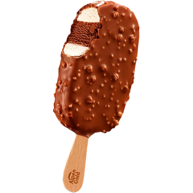 Мороженое Alpen Gold сливочное с молочным шоколадом и хрустящим рисом, эскимо