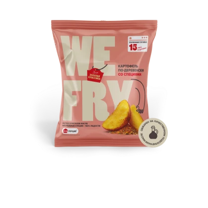 Картофель по-деревенски со специями WE FRY, замороженный, предобжаренный