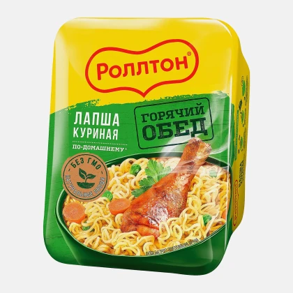 Лапша быстрого приготовления Роллтон Куриная по-домашнему