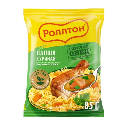 Лапша быстрого приготовления Роллтон Куриная по-домашнему