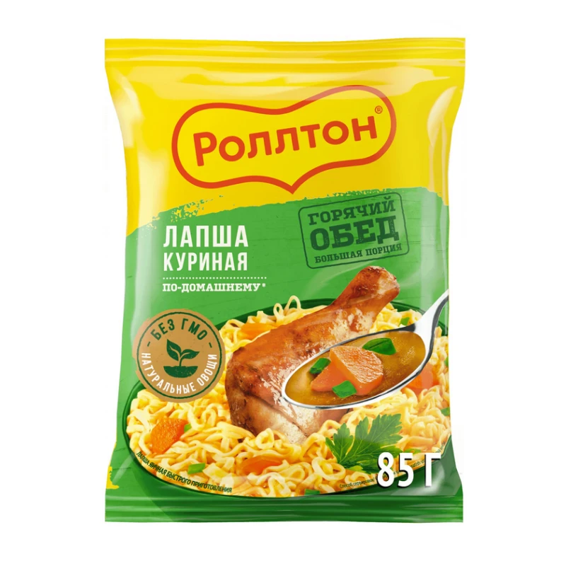 Лапша быстрого приготовления Роллтон Куриная по-домашнему