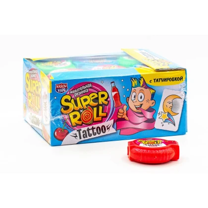 Жевательная резинка SUPER ROLL TATTOO ассорти