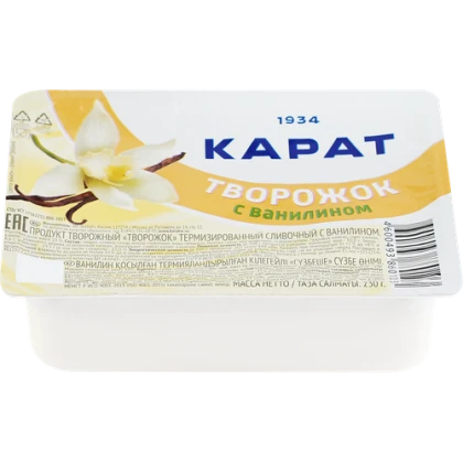 Продукт творожный КАРАТ Творожок сливочный с ванилином 10%