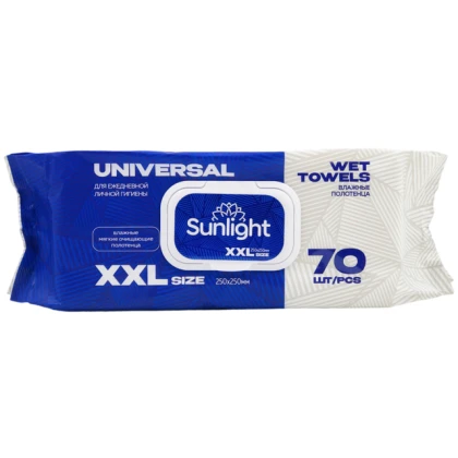 Влажные полотенца SUNLIGHT XXL Universal 70 шт