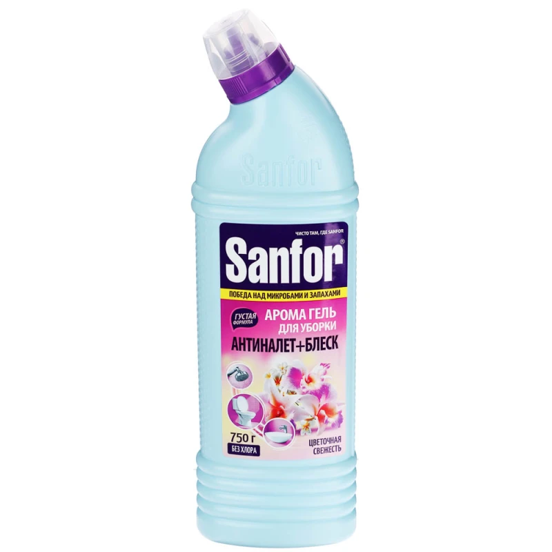 Гель для сантехники SANFOR АРОМА Цветочная свежесть
