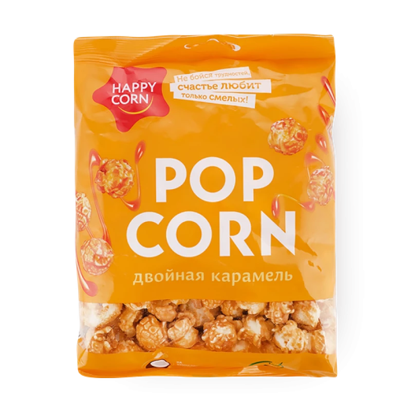 Воздушная кукуруза Happy Corn Двойная карамель