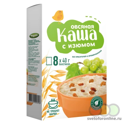 Каша овсяная Абрикос 40г*8шт Паета