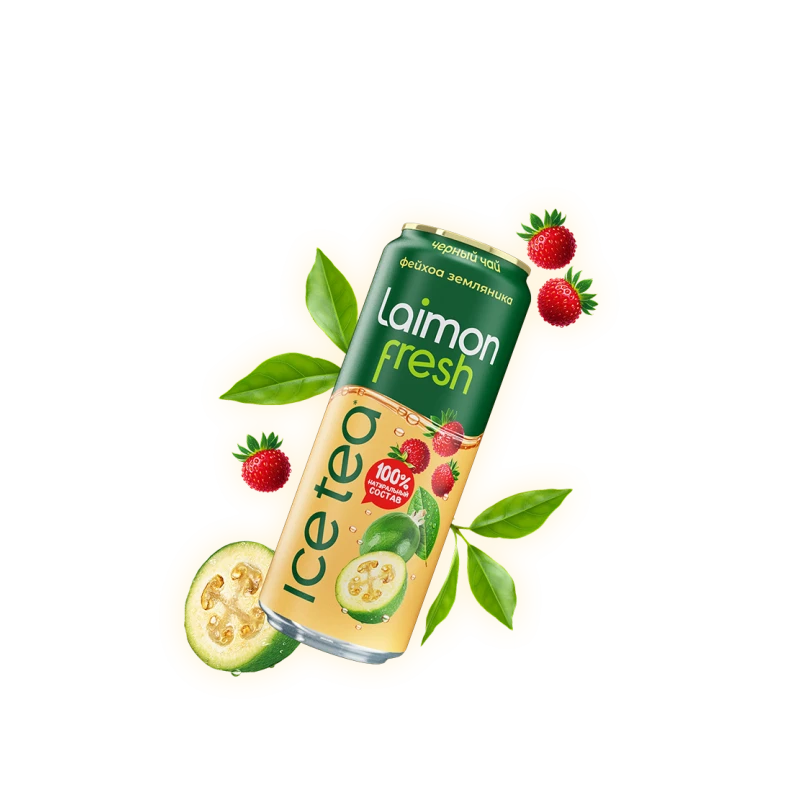 Напиток Laimon Fresh Черный чай Фейхоа-земляника