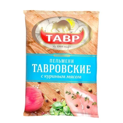 Пельмени Тавровские с куриным мясом, категория В, 450 г