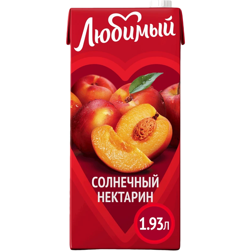 Нектар Любимый Солнечный нектарин яблоко, персик и нектарин с мякотью