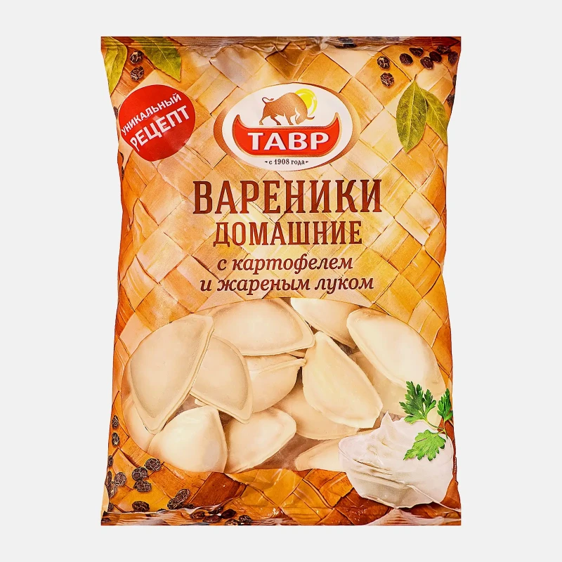 Вареники Тавр Домашние с картофелем и жареным луком