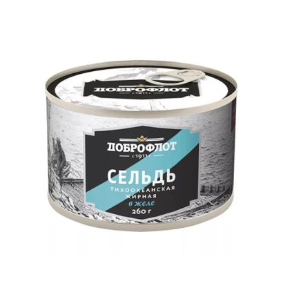 Сельдь тихоокеанская жирная в желе Доброфлот