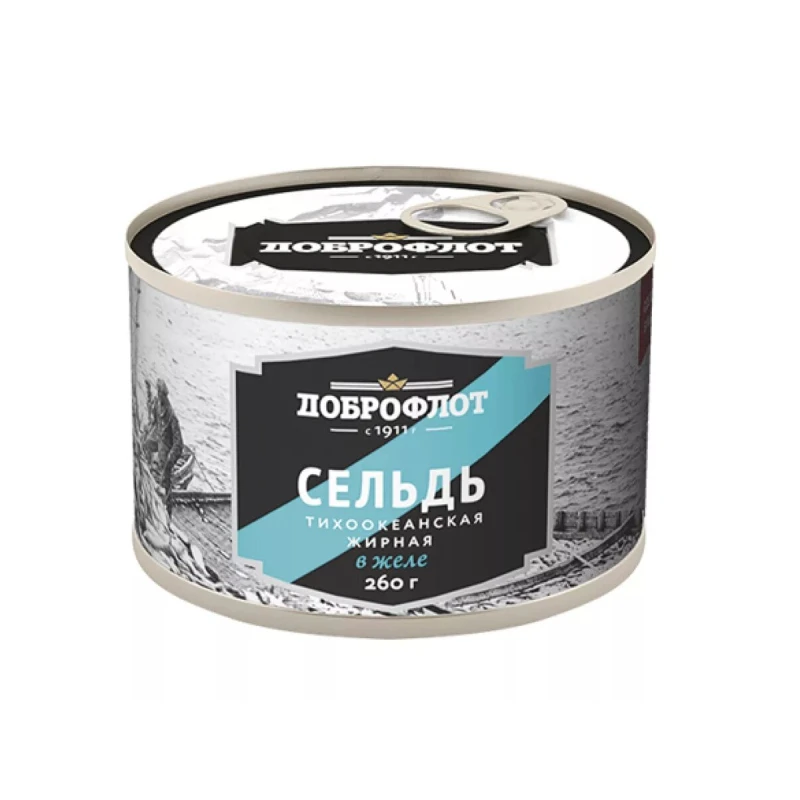 Сельдь тихоокеанская жирная в желе Доброфлот
