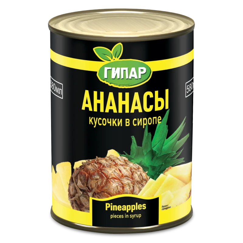 Ананасы Гипар кусочки в сиропе