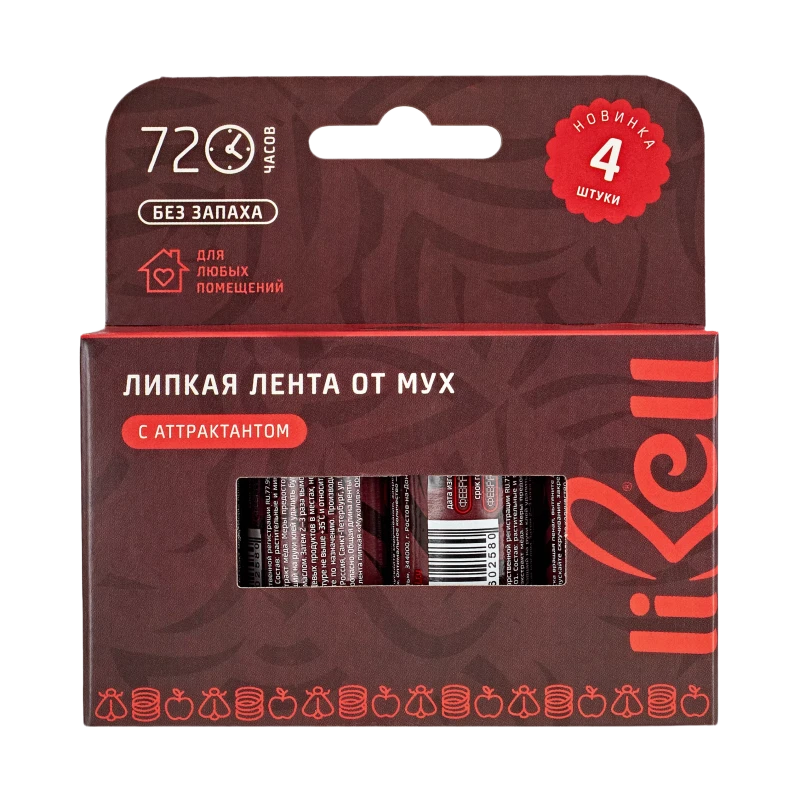 Липкая лента от мух с аттрактантом Libell 4 шт