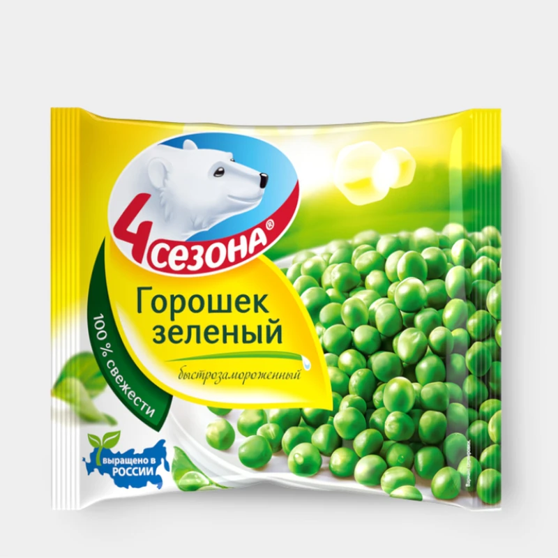 Горошек зеленый быстрозамороженный 4 Сезона