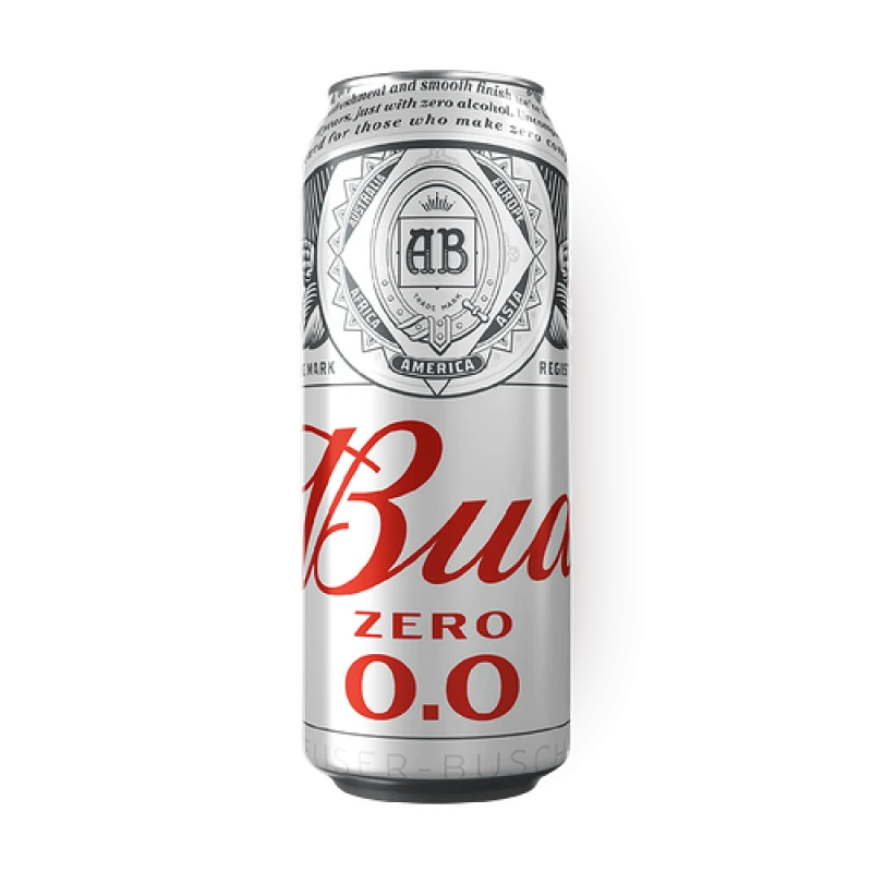Пивной напиток BUD безалкогольный светлый пастеризованный