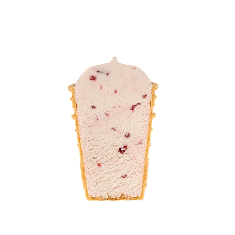 Мороженое ICEJAM сливочное с кусочками клубники в вафельном стаканчике
