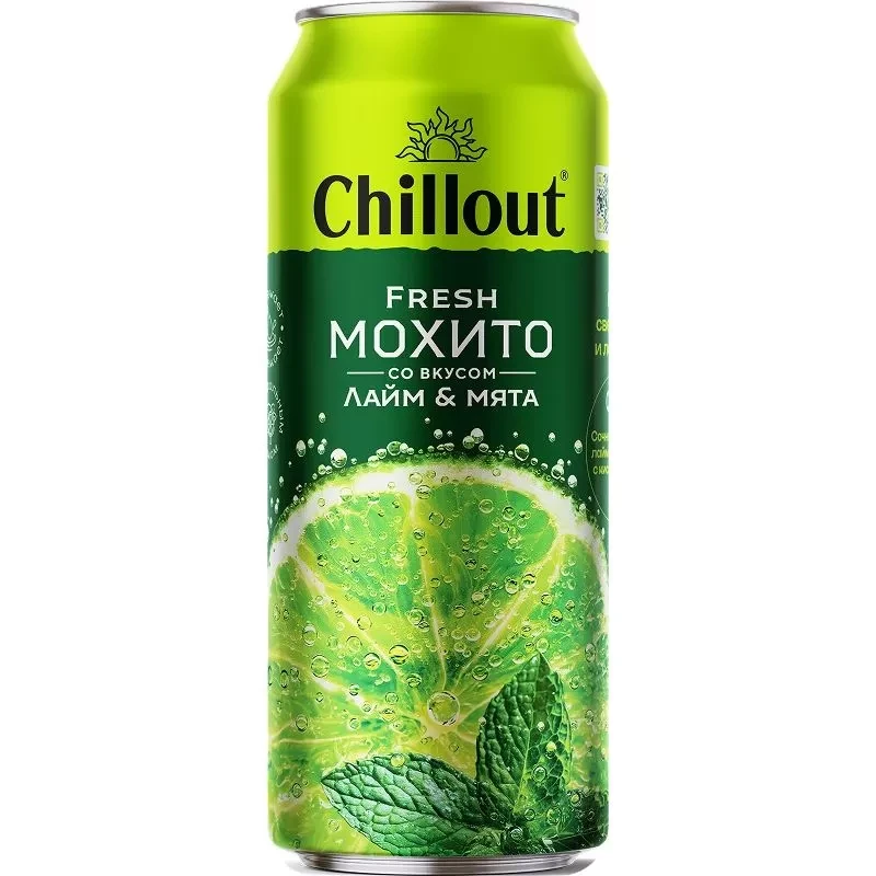 Напиток безалкогольный сильногазированный Chillout Fresh Mojito со вкусом лайма и мяты