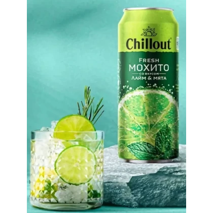 Напиток безалкогольный сильногазированный Chillout Fresh Mojito со вкусом лайма и мяты