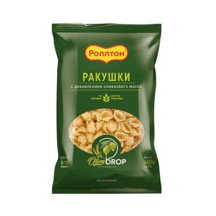 Макаронные изделия Роллтон Ракушки с добавлением оливкового масла