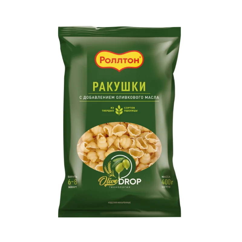 Макаронные изделия Роллтон Ракушки с добавлением оливкового масла