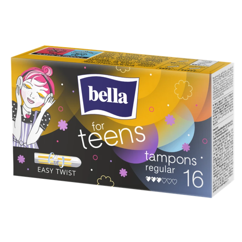 Тампоны Bella For Teens Regular без аппликатора, 16 шт.