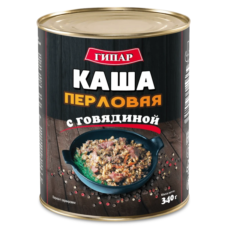 Каша «Богатырская» перловая с говядиной Гипар